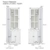 Retro Style Hutch Cabinet With Single Glass Door, China Cabinet For Home, Office, Or Studio - White - Image 3