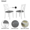 Modern 5 Piece Dining Table Set With 4 Chairs For Kitchen Or Dining Room - Gray / White - Image 5