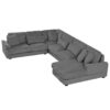 Modern Oversized U Shaped Sectional Sofa With Chaise Lounge - Dark Gray - Image 20