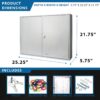 400 Key Adjustable Key Cabinet With Key Lock - Gray - Image 8