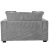 Oversized Chaise, Lounge Chair Classic Design, Soft Fabric, Durable Frame With Solid Wood Legs - Gray - Image 9
