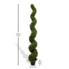 Artificial Outdoor UV Resistant Plastic Boxwood Topiary Spiral Tree (Set of 2) - Green - Image 3