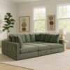 Haven - 6 Piece Modular Sectional - Green - Image 3
