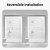 Semi Frameless Double Sliding Shower Door With SGCC Tempered Glass - Chrome - Image 9