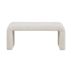 Modern Boucle Waterfall Bench - Cream
