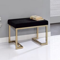 Boice - Ottoman - Black / Champagne