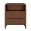 Lionel - Mid-Century Modern Nightstand 2 Drawer - Brown - Image 3