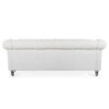 Rolled Arm Chesterfield 3 Seater Sofa - White - Image 8
