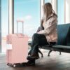 Set 3 Pieces 20" / 24" / 28" Abs Spinner Wheel Luggage, Matching Color, With Combination Lock - Pink - Image 2