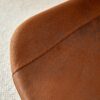 Modern Medieval Style Restaurant Cushioned Chairs With Suede Backrests And Black Metal Legs, (Set of 4) - Brown - Image 12