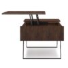 Lowry - Lift Top Coffee Table - Distressed Charcoal Brown - Image 3