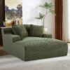 Cloudline - Oversized Chaise Lounge Chair In Soft Corduroy, Modern Comfy Couch With Full Foam Cushioning, Cozy Sleeper Sofabed For Living Room - Green - Image 7
