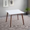 Benton - Modern Top Dining Table - Brown / Walnut Brown / White - Image 4