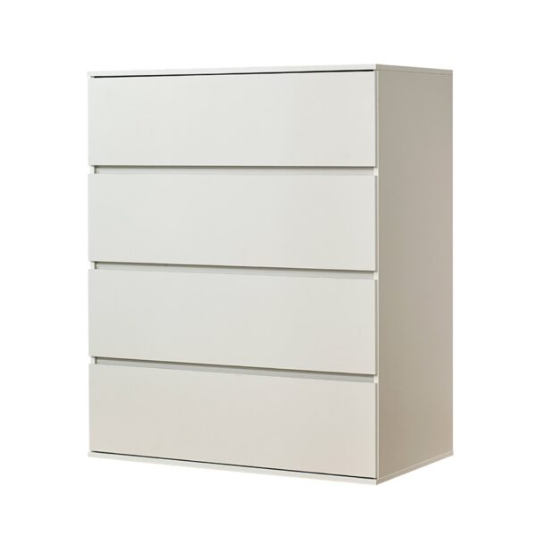 Liv - Contemporary 4 Drawer Wood Chest With Extra Storage - White