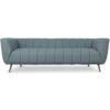 Lamattina - Genuine Italian Leather Channel Tufted Sofa - Dusty Blue / Pewter - Image 13