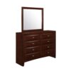 Lucille - Mirror Large Scale Design Rich Tone Glass - Red / Brown - Image 6