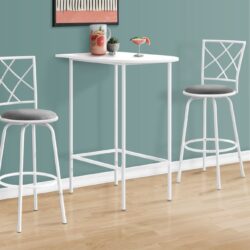 Home Bar, Bar Table, Bar Height, Pub, Rectangular, Small, Contemporary & Modern - White