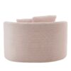 Chaise Lounge Sofa Boneless Couch Sofa Bed With 2 Supportive Pillows - Pink - Image 11