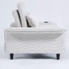 Letter Striped Multi Functional Sofa Bed With Adjustable Armrests And Backrests - Beige - Image 15