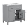 30" Bathroom Vanity With Sink And Soft Close Doors - Gray - Image 13