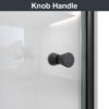 Semi Frameless Circular Pivot Shower Door With 1 / 4" Sgcc Tempered Glass - Matte Black - Image 11