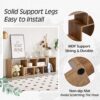 Minimalist 2 Pieces Cube TV Stand With Open Storage Shelves - Natural Wood - Image 12