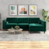Christian - Sectional Sofa Right Facing - Green - Image 11