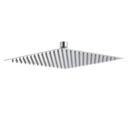 16" Square Rainfall Shower Head Fixed Wall Mount With Full Body Coverage & Self Cleaning Silicone Nozzles - Chrome