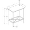 Accent Side Table, Narrow, Small, 2 Tier, Contemporary & Modern - White - Image 11
