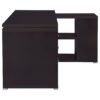 L Shape Computer Desk With Multiple Storage And 3 Drawers - Cappuccino - Image 8