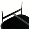 Modern Rectangular Rock Plate Coffee Table Open Space Design Golden Metal Frame Minimalist Living Room Center Table For Lounge Office - Black White - Image 12