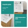 Rectangular Single Vanity Top With 3 Faucet Hole Sink - White - Image 8