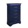 Charlston - Queen Sleigh Bedroom 5 Piece Set With LED Headboard - Blue - Image 9