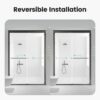 Semi Frameless Double Sliding Shower Door - Black - Image 9