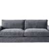 Luxe - Corduroy Sofa With Sleek Design, Spacious And Comfortable 3 Seater Couch - Gray - Image 13