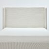 Carmen - King Upholstered Wingback Bed Frame With High Headboard - Ivory - Image 11