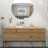 Oval Undermount Bathroom Sink With Overflow - White - Image 5