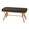 Folia - Mid-Century Modern Bench - Natural / Charcoal - Image 3