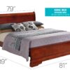 King Bed - Cherry - Image 5