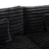 Oversized Double Chaise Lounge Sofa Bed With USB Ports And Cup Holders - Black - Image 18