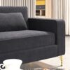 Aesthetic Sofas For Living Room, 3 Seater Couch With Classic Modern Appeal And Luxurious Soft Comfort, Easy To Maintain - Black - Image 5
