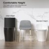 1 Piece Toilet With Tornado Flush, Dual Flush, And ADA Height Comfort Chair - Matte Black - Image 15