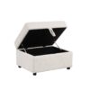 Chenille Sectional Sofa Convertible Pull Out Bed With Storage Ottoman & USB Ports - Beige - Image 13