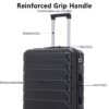 Set 3 Pieces 20" / 24" / 28" Abs Spinner Wheel Luggage, Matching Color, With Combination Lock - Black - Image 9