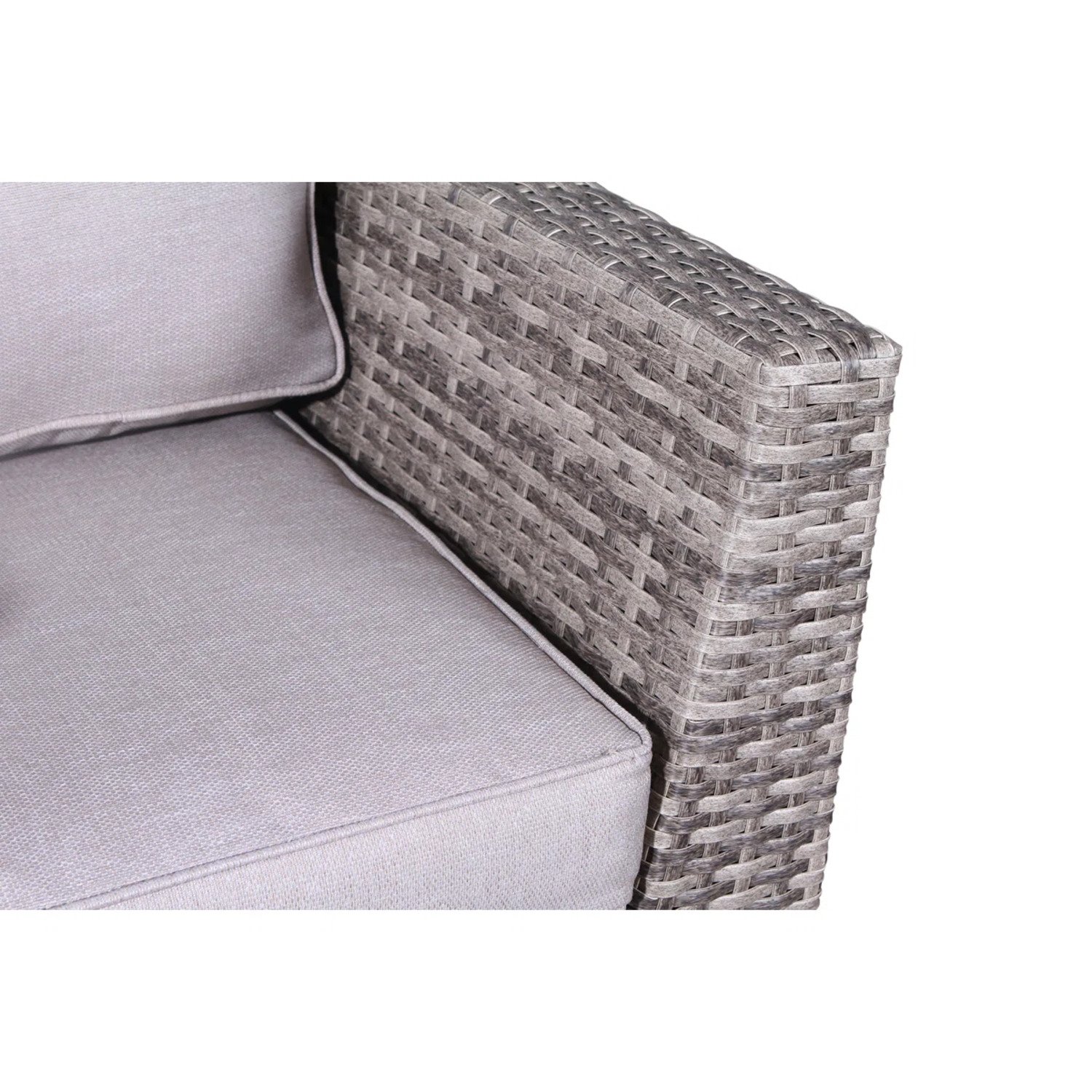 Outdoor 6 Person Wicker Seating Group With Cushions - Gray Mix - Image 6