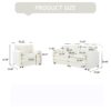 Luxury Deep Seat 2 Piece Loveseat Couch & Sofa Armchair Set, Modern Upholstered Chenille Cloud Couches - Beige - Image 3