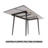 Modern Extendable Dining Table And Chair Set With Top And Metal Base, Table And Chairs For 2 - 6 People - Beige / White - Image 18