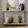 14" Tall, Artificial Plant, Ficus, Indoor, Faux, Fake, Table, Greenery, Potted, Decorative (Set of 2) - Green / Black - Image 5