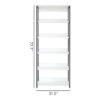 Fiona - Modern Walk In Closet With 5 Shelves And Metal - White - Image 3