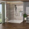 Multi Function Dual Shower Head System With 4.7" Rain Showerhead, 8 Function Hand Shower, Adjustable Slide Bar - Matte Black - Image 5
